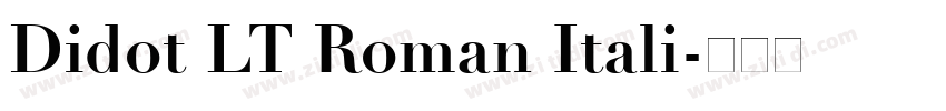 Didot LT Roman Itali字体转换